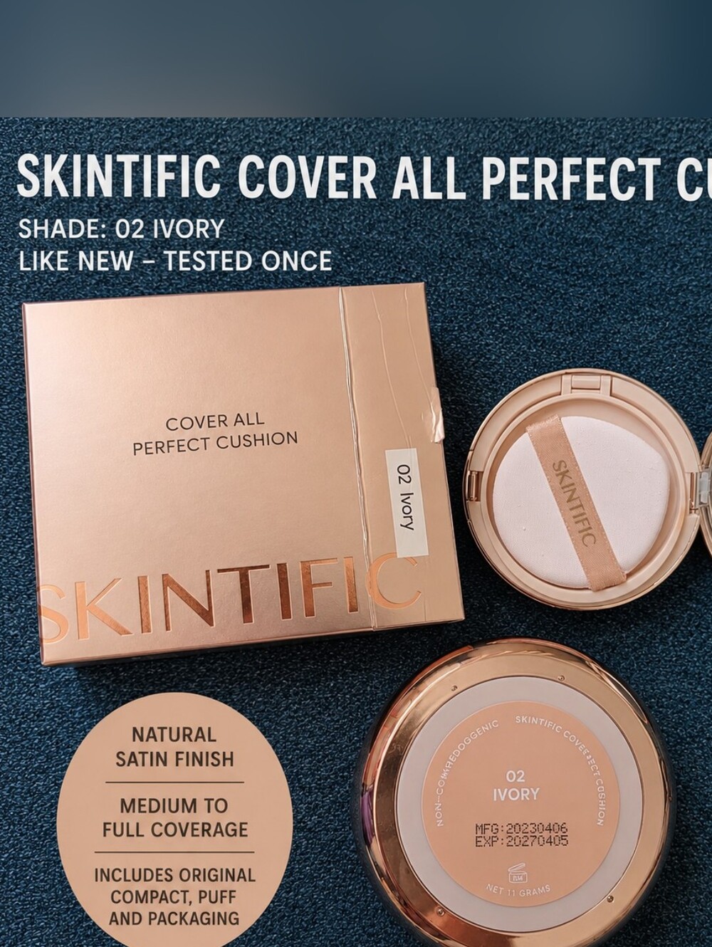 Cover All Perfect Cushion - 02 Ivory Skintific